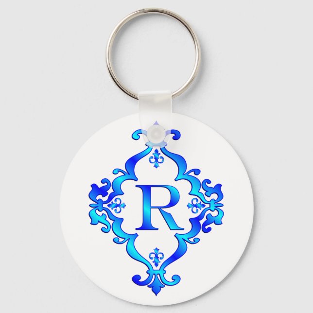 Chaveiro Letra R Azul (Frente)