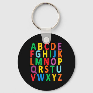 Chaveiro Letras Maiúsculas Alfabeto Aprender Abc Menino Men
