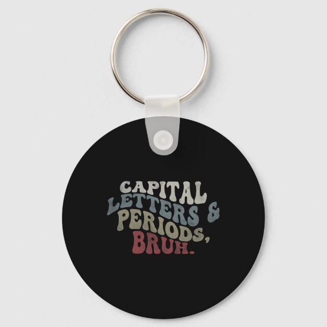 Chaveiro Letras Maiúsculas E Pontos Bruh  (Frente)