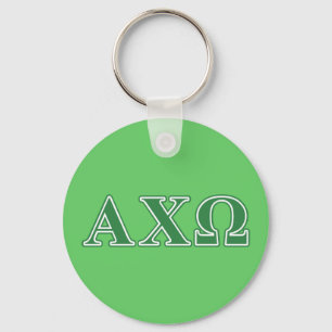 Chaveiro Letras Verde Alphi Chi Omega