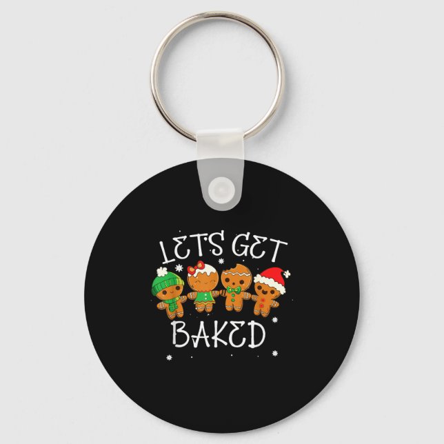Chaveiro Let's Get Baked Cookie Baking Team Gingerbread Chr (Frente)