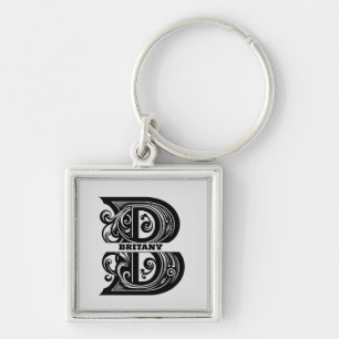 Chaveiro Letter B Custom Monogram