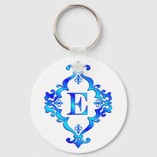 Chaveiro Letter E Blue
