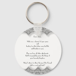 Chaveiro “Letter to Jesus” Round Keychain