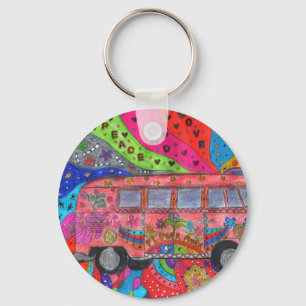 Chaveiro leva chave van-hippie