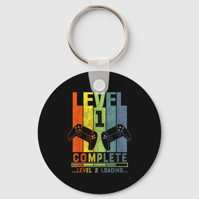 Chaveiro Level 1 Complete Gamer Gift 1 Years Wedding Annive (Frente)