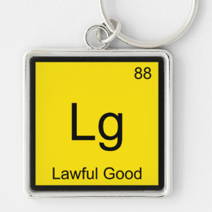 Chaveiro Lg - Símbolo de Elemento de Química Legal Funny 