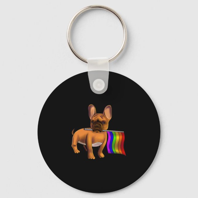 Chaveiro Lgbt Gay French Bulldog Gay Dog Paw Lgbt Prid (Frente)