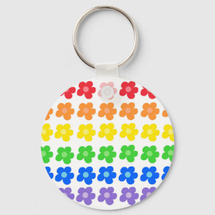 Chaveiro LGBT Rainbow Flores Orgulho gay Liberdade e Iguald