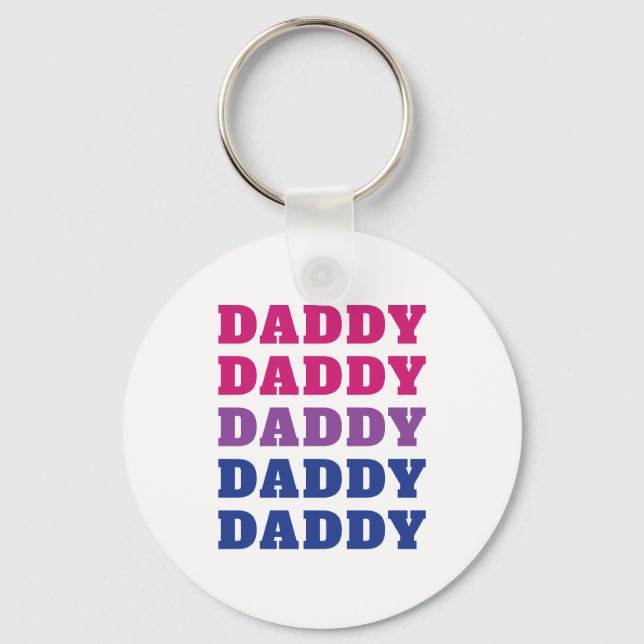 Chaveiro LGBTQ Daddy Bisexual Pride Dad Father's Day (Frente)