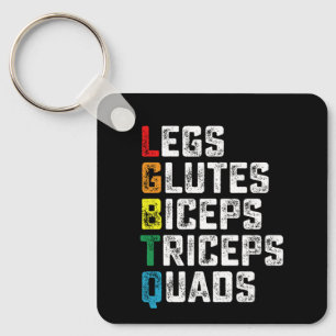 Chaveiro LGBTQ Pernas Glúteos Bíceps Tríceps Coxas Funny Ac