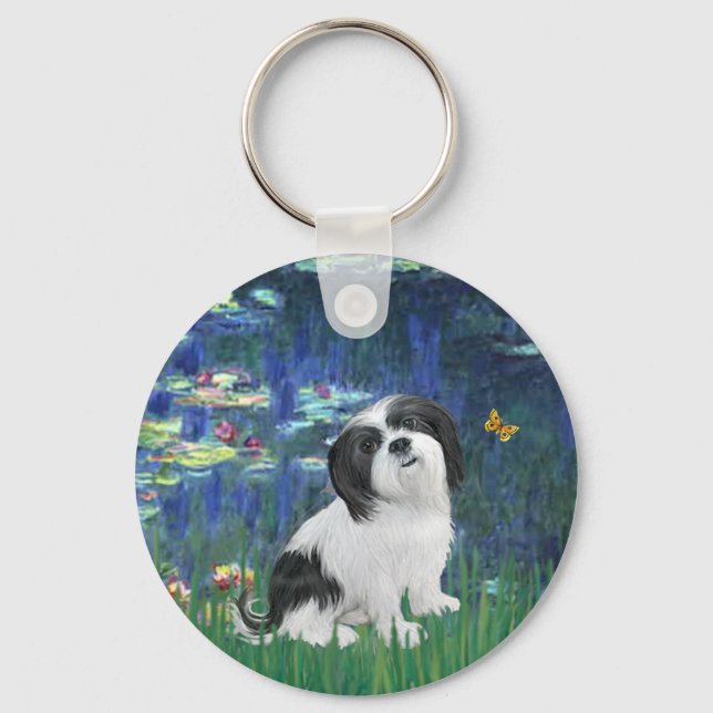 Chaveiro Lhasa Apso 2 - Lírios 5 (Frente)