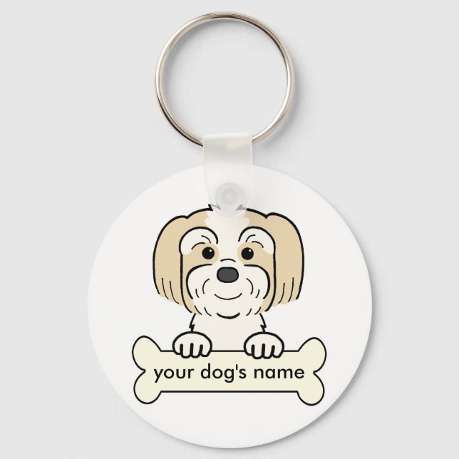 Chaveiro Lhasa Apso Personalizado (Frente)