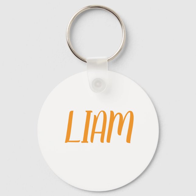 Chaveiro Liam name Metal ring keychain (Verso)