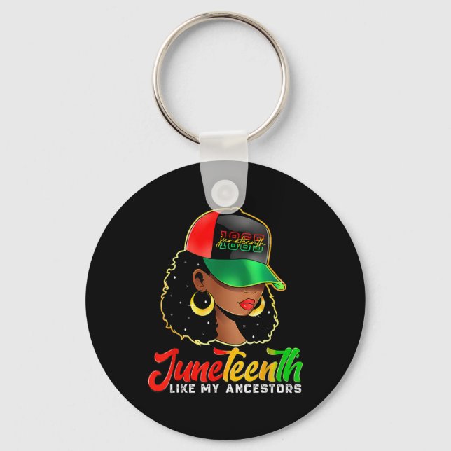 Chaveiro Liberdade das Mulheres Negras 1865 Juneteenth Como (Frente)