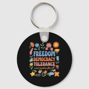 Chaveiro Liberdade Democracia Tolerância Justiça Todas As R