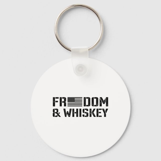 Chaveiro Liberdade E Whisky - 4 De Julho Bandeira Dos EUA E (Frente)