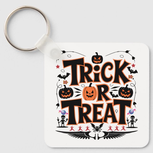 Chaveiro Libere o Halloween com o Trick ou Trate a Magia! (Frente)