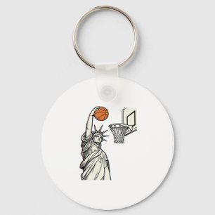 Chaveiro Liberty Basquete Enterrada Desenho de Gravura Vint