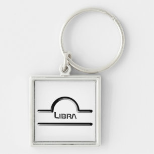 Chaveiro Libra, Design Abstrato do Símbolo Zodíaco