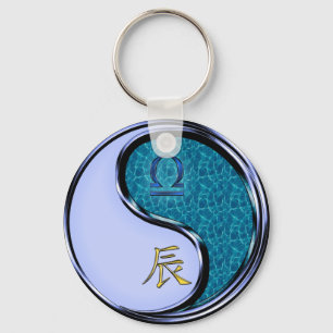 Chaveiro Libra e Dragão de Água