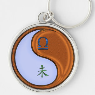 Chaveiro Libra e Madeira