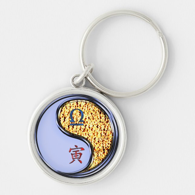 Chaveiro Libra e Tigre de Fogo (Frente)