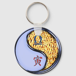 Chaveiro Libra e Tigre de Fogo