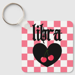 Chaveiro Libra Gothic - Design de cereja controlada com est