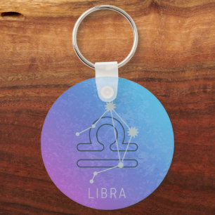 Chaveiro Libra Zodiac - Sinal de Estrela - Constelação do H