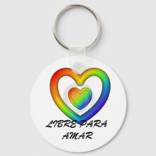 CHAVEIRO LIBRE PARA AMAR-RAINBOW COART