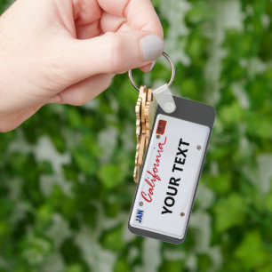 Chaveiro Licença da Califórnia com seu texto