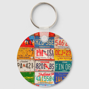 Chaveiro Licença dos Estados Unidos Plates Art America