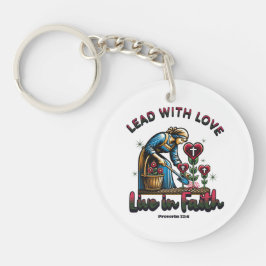 Chaveiro Lidere com amor, viva na fé - provérbios 22:6