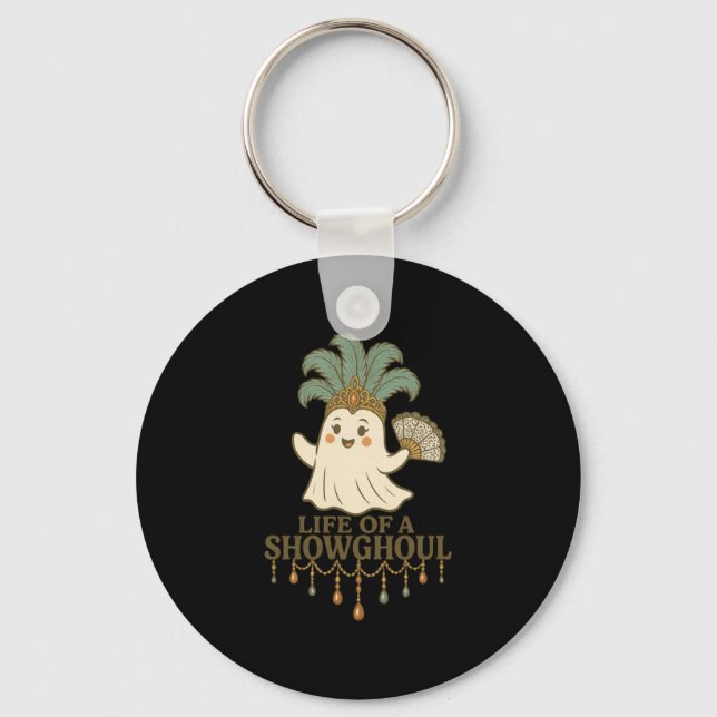 Chaveiro Life Of A Showghoul Cute Halloween Ghost Showgirl  (Frente)