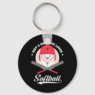Chaveiro Ligas Softbol Infantil Juventude Apenas Uma Garota