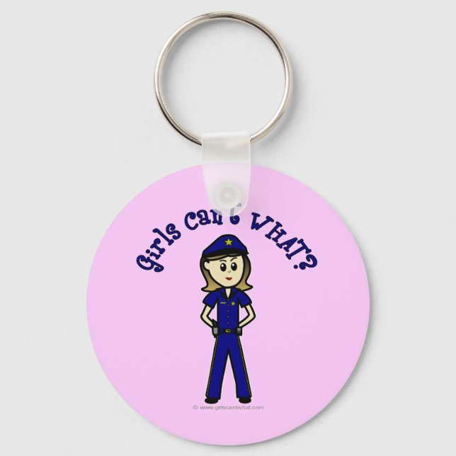Chaveiro Light Police Officer Girl (Frente)