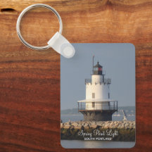 Lighthouse de Maine de Portland do Sul, em primave