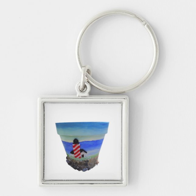 Chaveiro Lighthouse Ocean View Clay Pot Key Chain  (Frente)