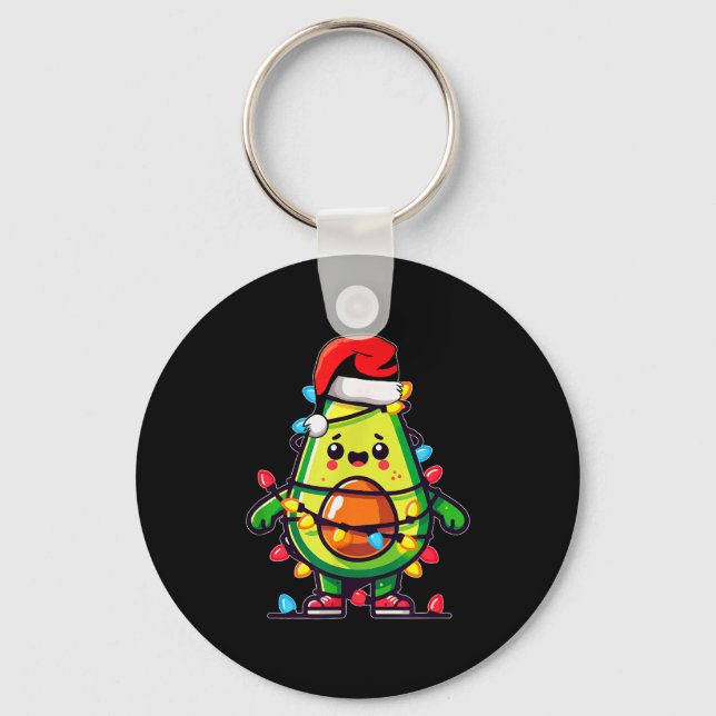 Chaveiro Lighting Avocado Ugly Christmas Sweater Guacamole  (Frente)