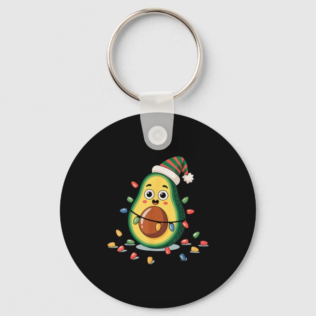 Chaveiro Lighting Avocado Ugly Christmas Sweater Guacamole  (Frente)