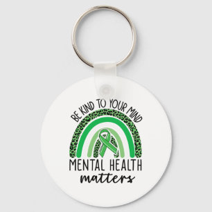 Chaveiro Ligue Para Sua Mente Leopardo Rainbow Mental Healt