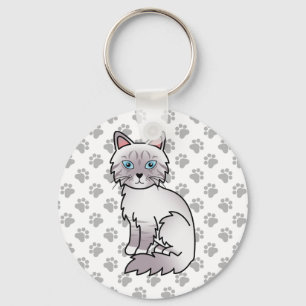Chaveiro Lila Point Tabby Birman / Ragdoll Cat Ilustração