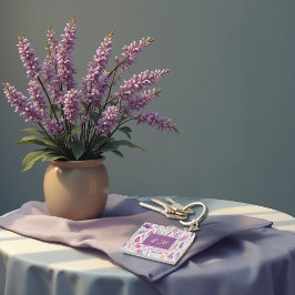 Chaveiro Lila-rosa-romântica Pastel Botânica Primavera Mead