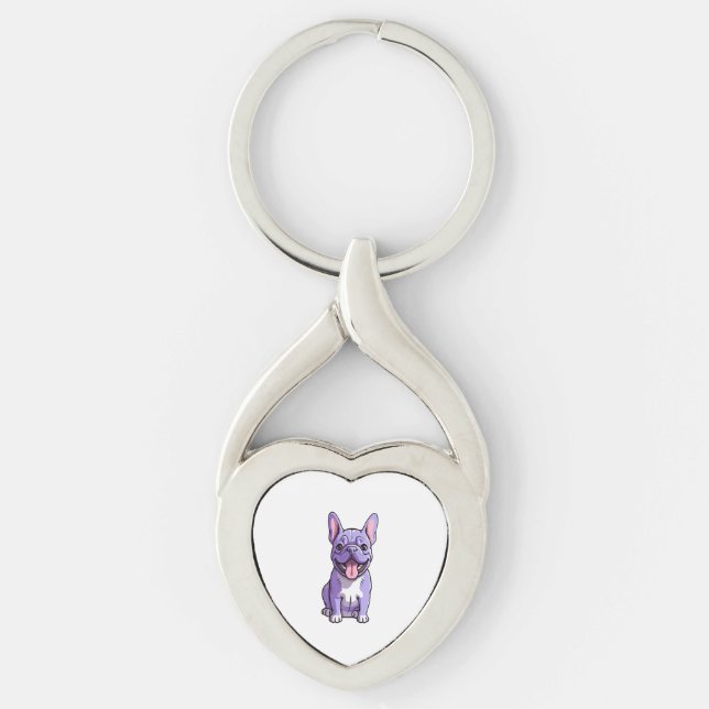Chaveiro Lilac French Bulldog (Frente)