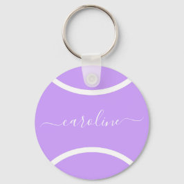 Chaveiro Lilac Tênis Ball Custom Girls Name Sports Gift