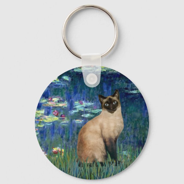 Chaveiro Lilies 5 - gato siamês de pontas de foca (Frente)
