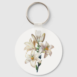 Chaveiro Lilium Candidum ou Madonna Lily Por Redoute