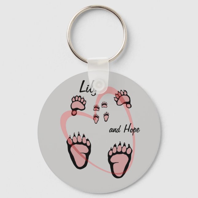 Chaveiro Lily e Hope Heart Keychain (Frente)