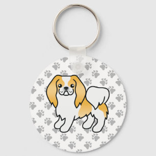 Chaveiro Limão E Branca De Cartoon Japonês Cão E Pata